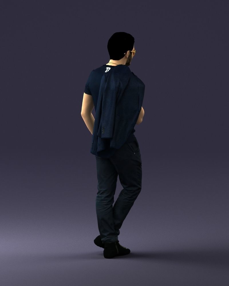 Man with glasses 0122 3D Print Ready 3D print model_15