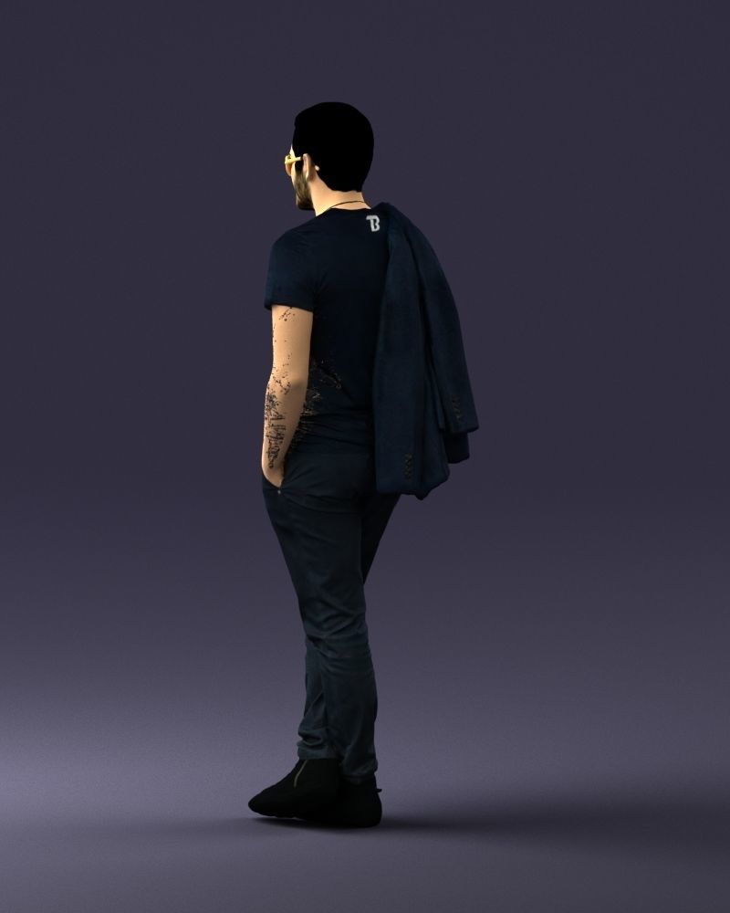 Man with glasses 0122 3D Print Ready 3D print model_21