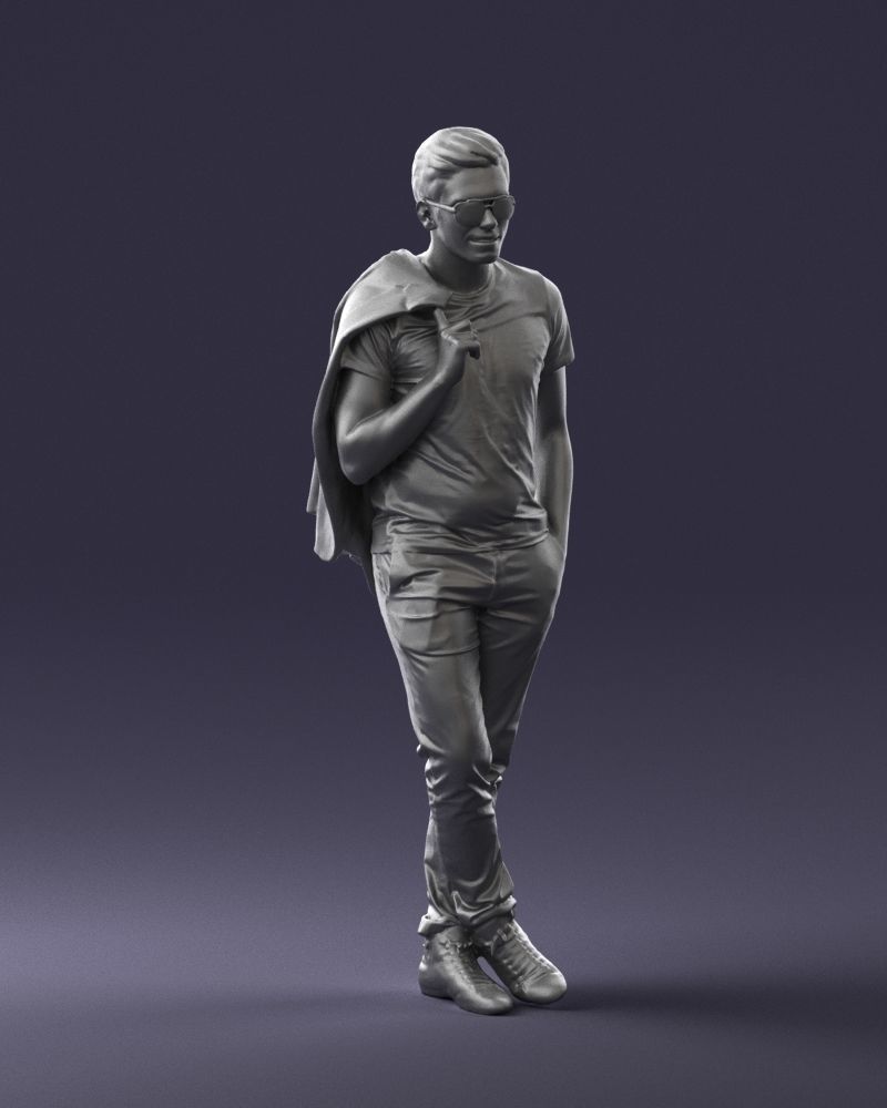 Man with glasses 0122 3D Print Ready 3D print model_7