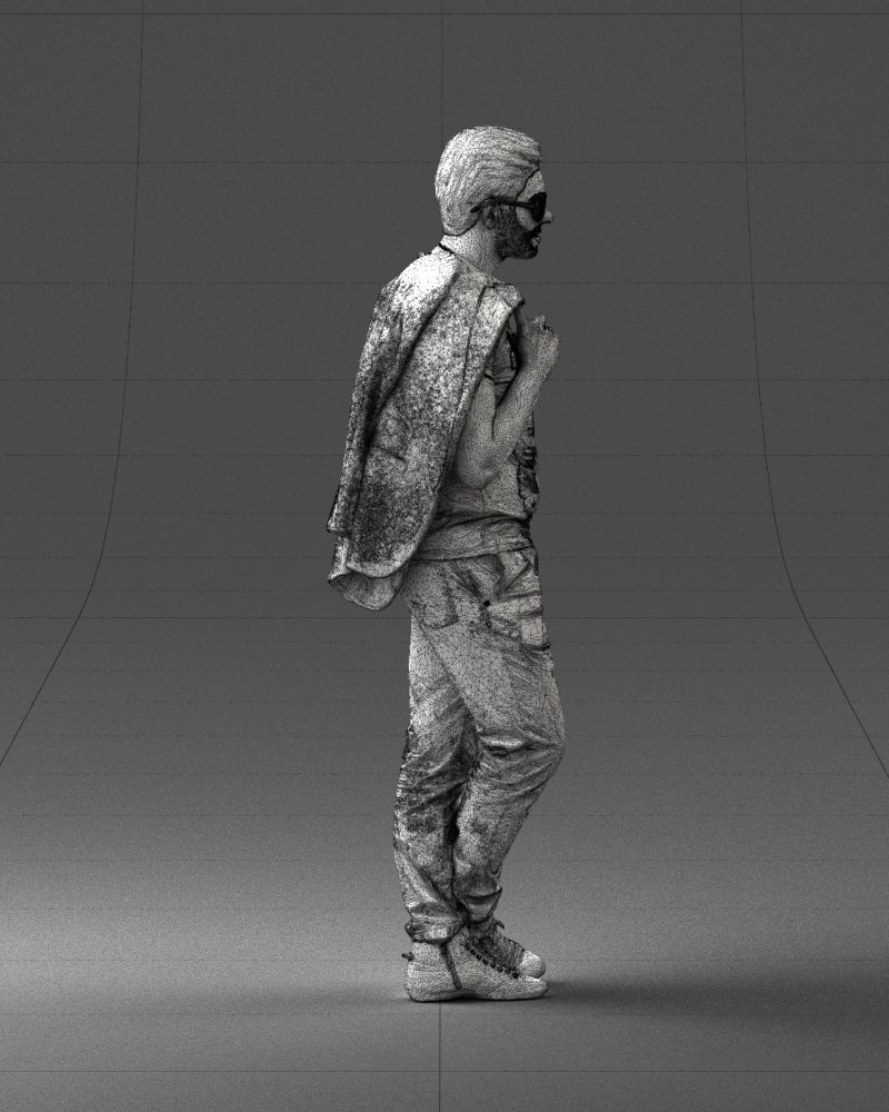 Man with glasses 0122 3D Print Ready 3D print model_14