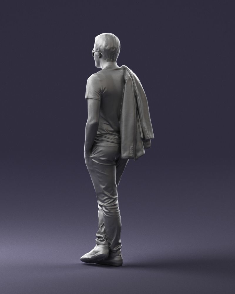 Man with glasses 0122 3D Print Ready 3D print model_22
