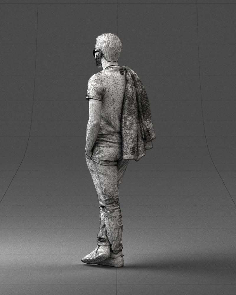 Man with glasses 0122 3D Print Ready 3D print model_23