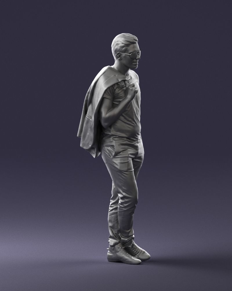 Man with glasses 0122 3D Print Ready 3D print model_10