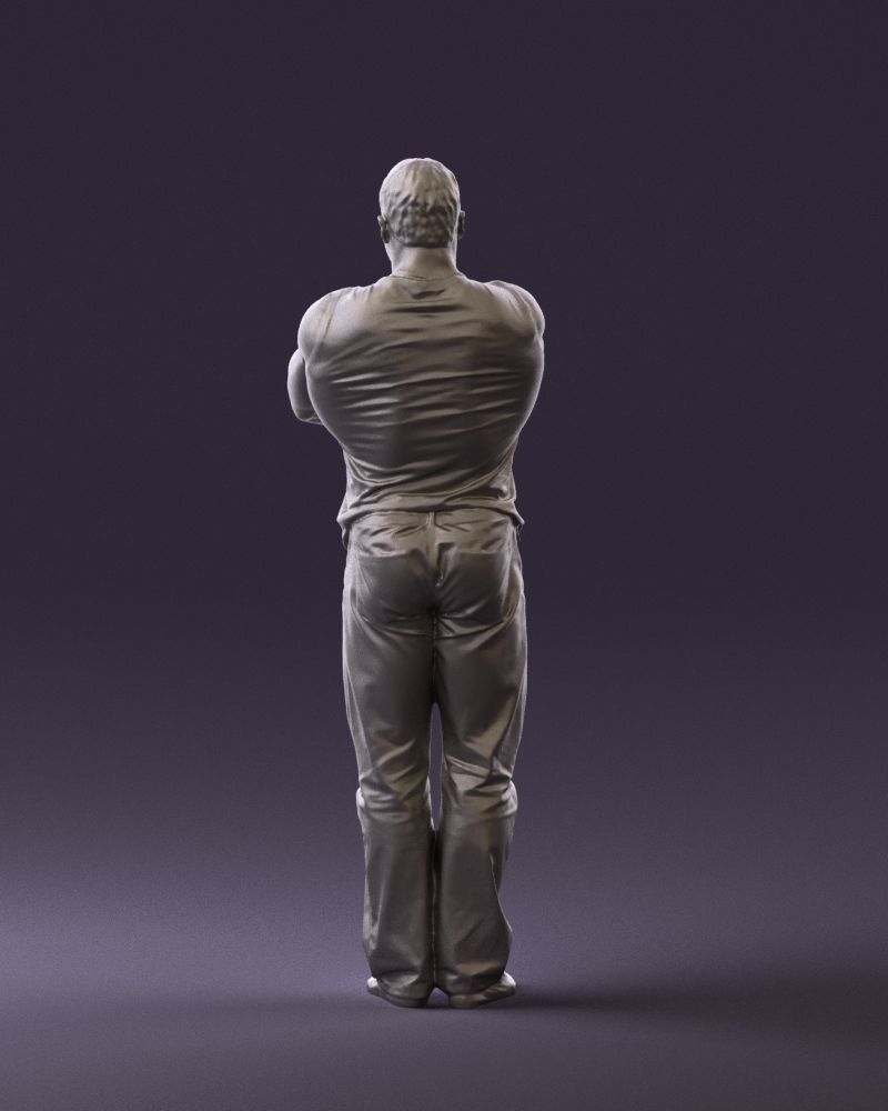 Gymguy in violet gym shirt 0767 3D model_19