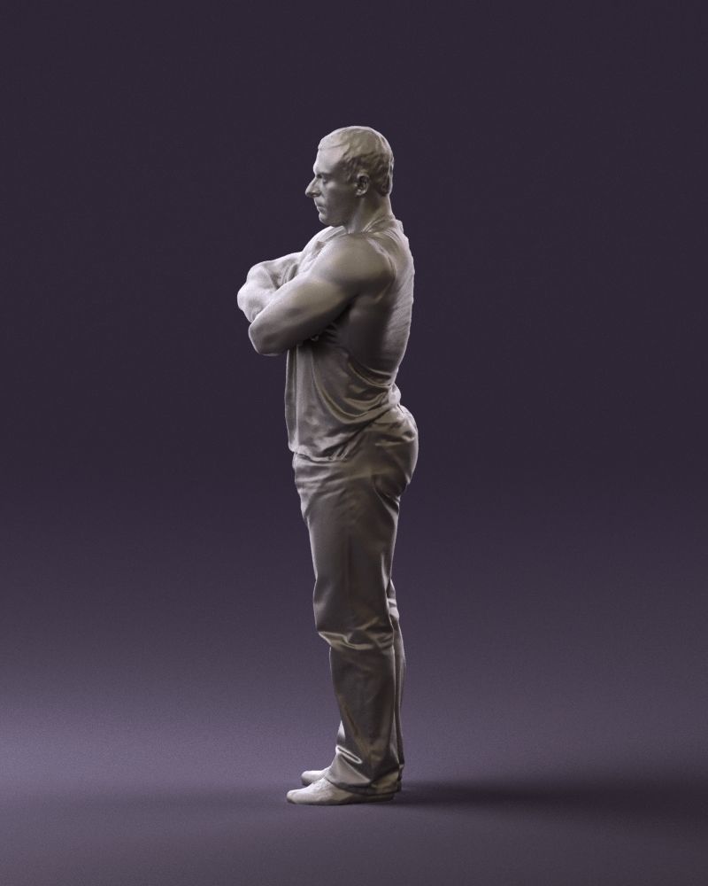 Gymguy in violet gym shirt 0767 3D model_25