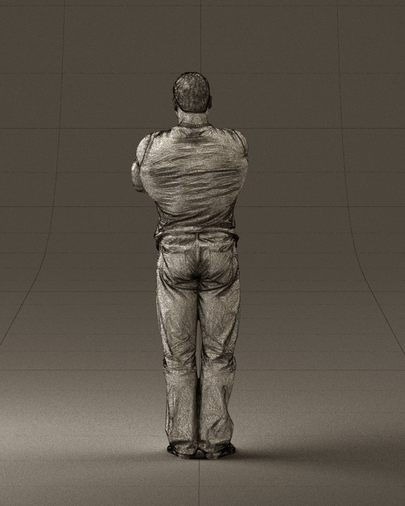 Gymguy in violet gym shirt 0767 3D model_20