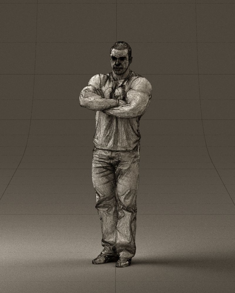 Gymguy in violet gym shirt 0767 3D model_32