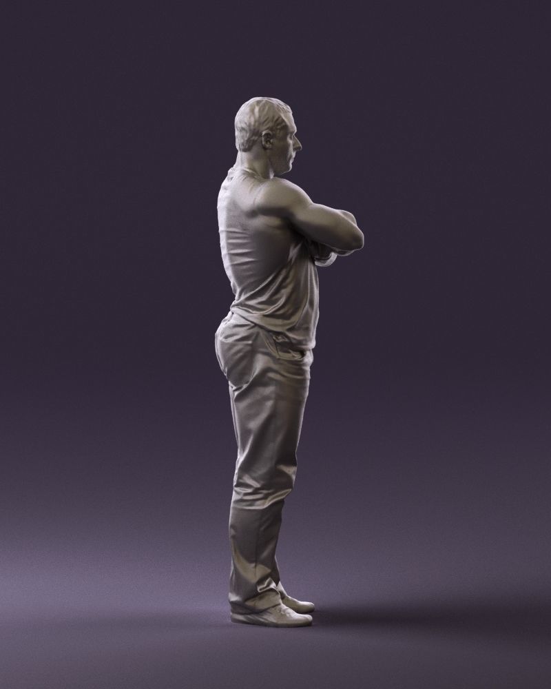 Gymguy in violet gym shirt 0767 3D model_13