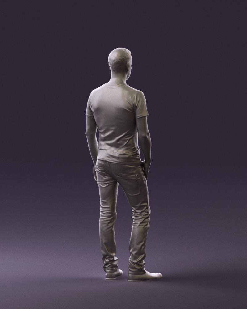 Man sport haircut finger inpocket 0801 3D Print Ready 3D print model_10