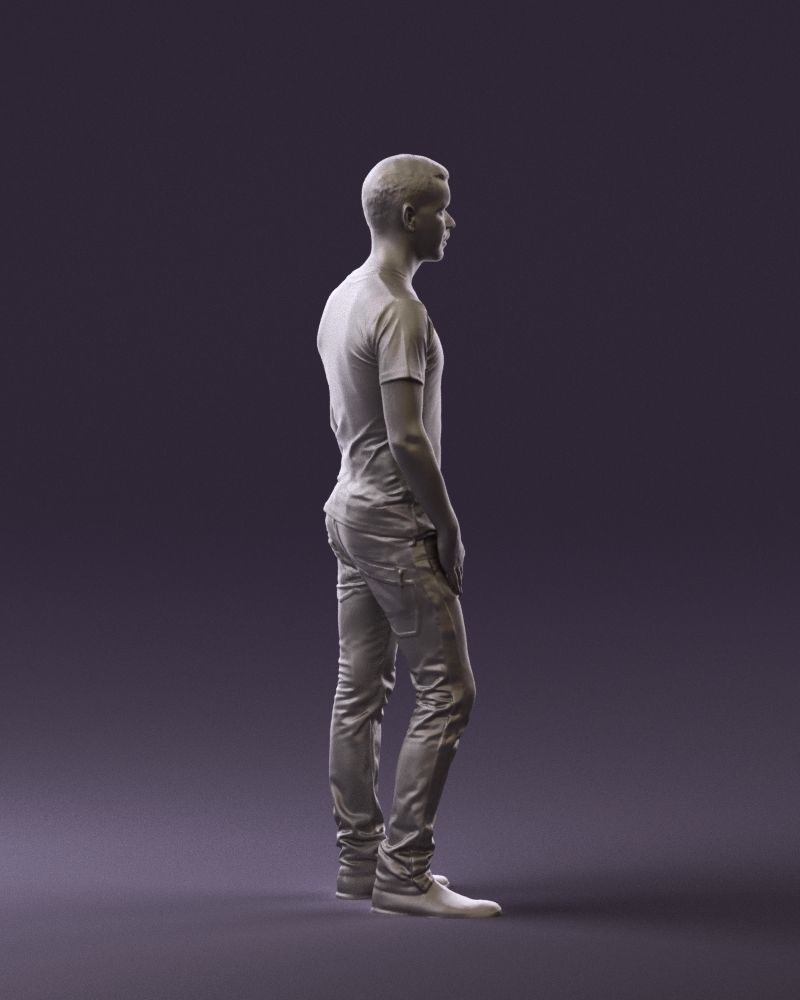 Man sport haircut finger inpocket 0801 3D Print Ready 3D print model_8