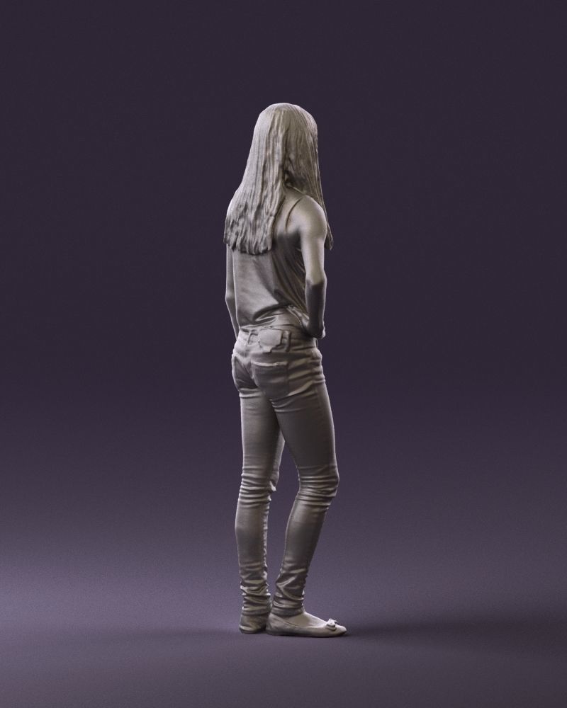 Woman in pink blouse hand on hip 0813 3D Print Ready 3D print model_10