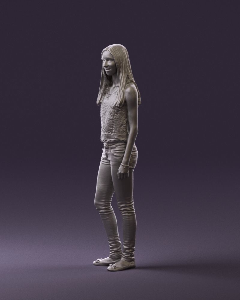Woman in pink blouse hand on hip 0813 3D Print Ready 3D print model_18