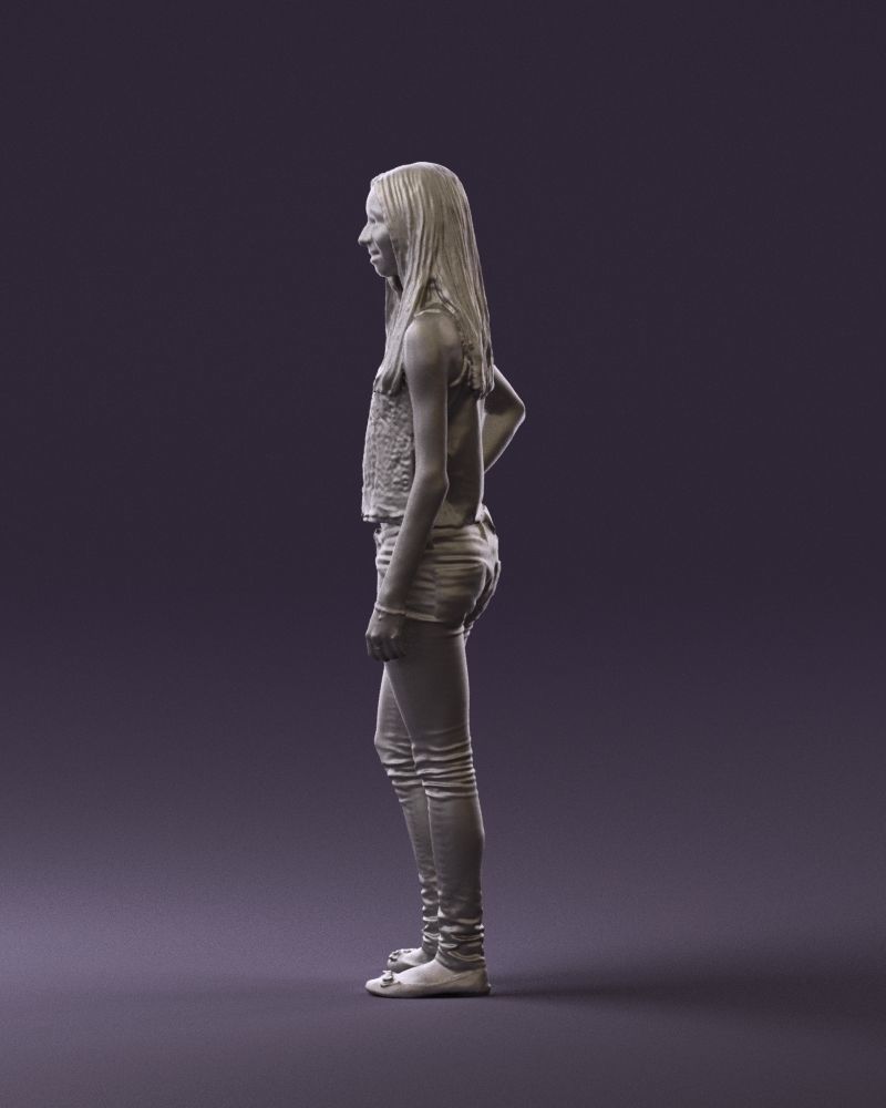 Woman in pink blouse hand on hip 0813 3D Print Ready 3D print model_16