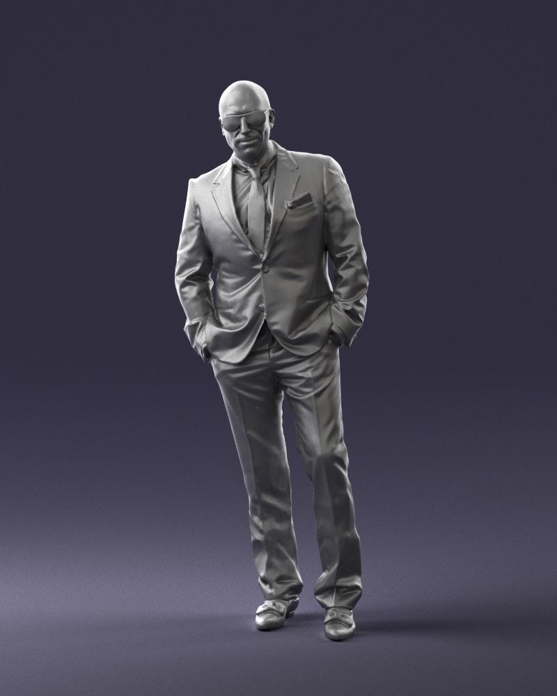 Man in black suit 0152 3D model_1