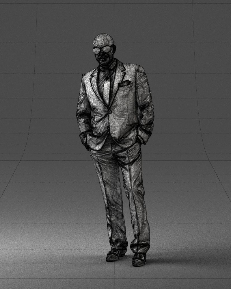 Man in black suit 0152 3D model_35