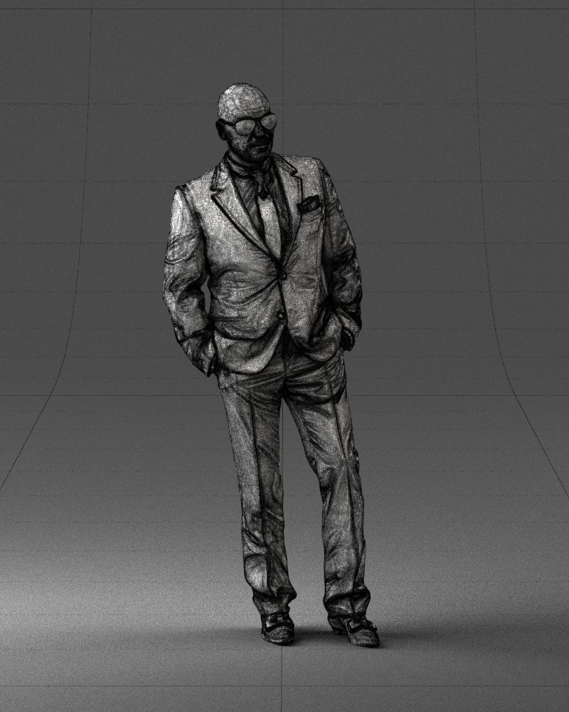 Man in black suit 0152 3D model_8
