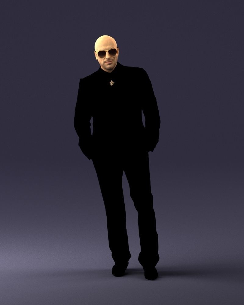 Man in black suit 0152 3D model_3