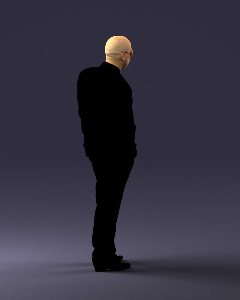 Man in black suit 0152 3D model_15