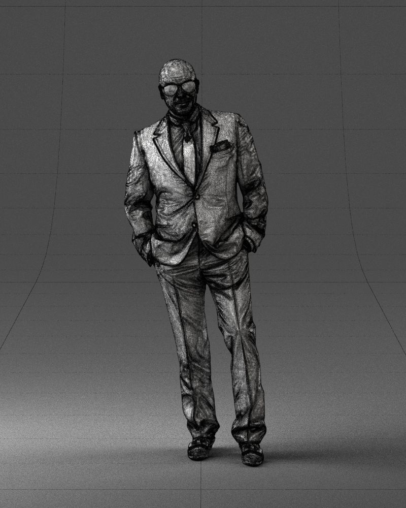 Man in black suit 0152 3D model_5