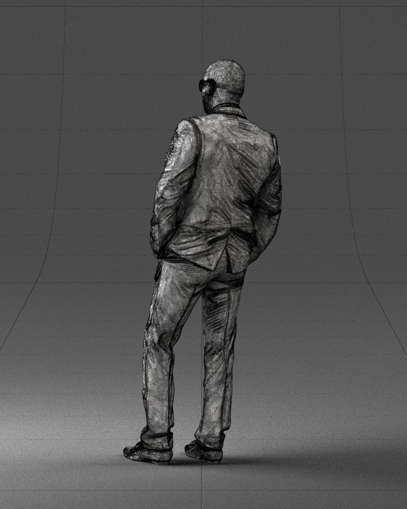 Man in black suit 0152 3D model_23