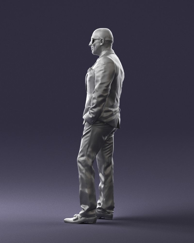 Man in black suit 0152 3D model_25