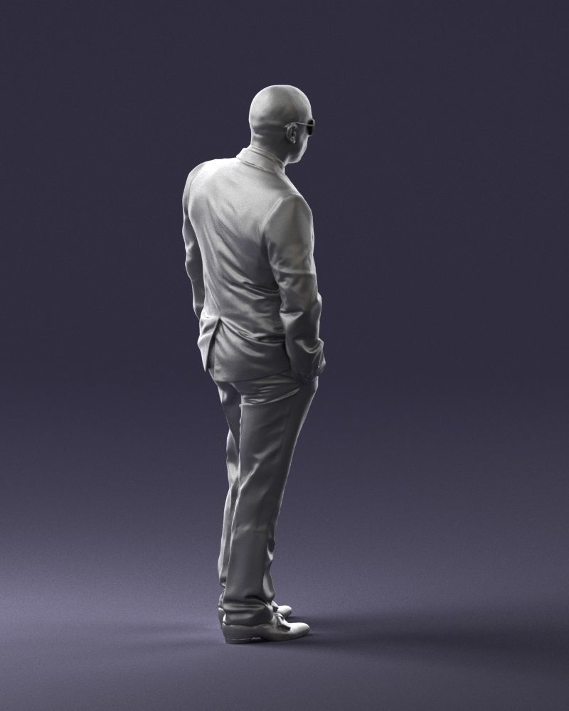 Man in black suit 0152 3D model_16
