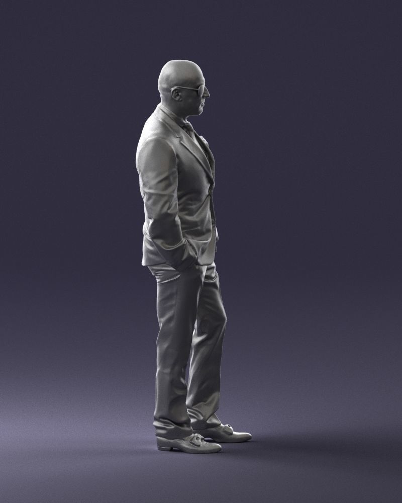 Man in black suit 0152 3D model_13