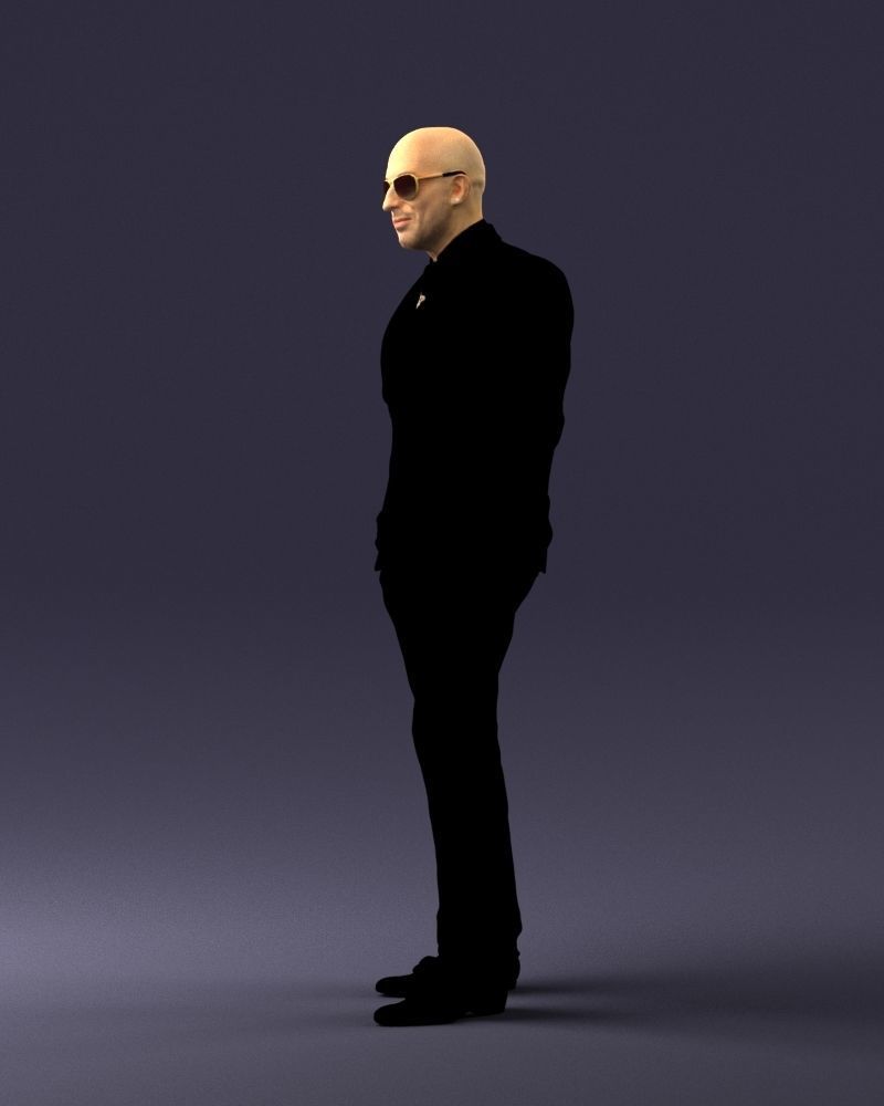Man in black suit 0152 3D model_27