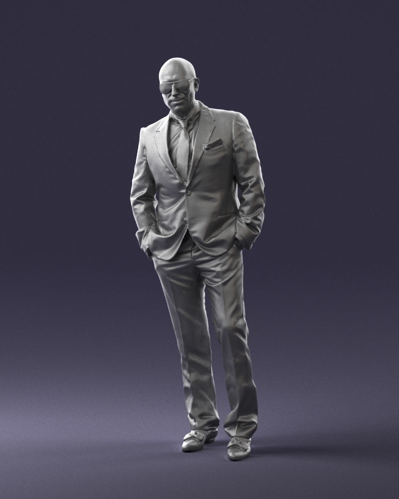 Man in black suit 0152 3D model_34