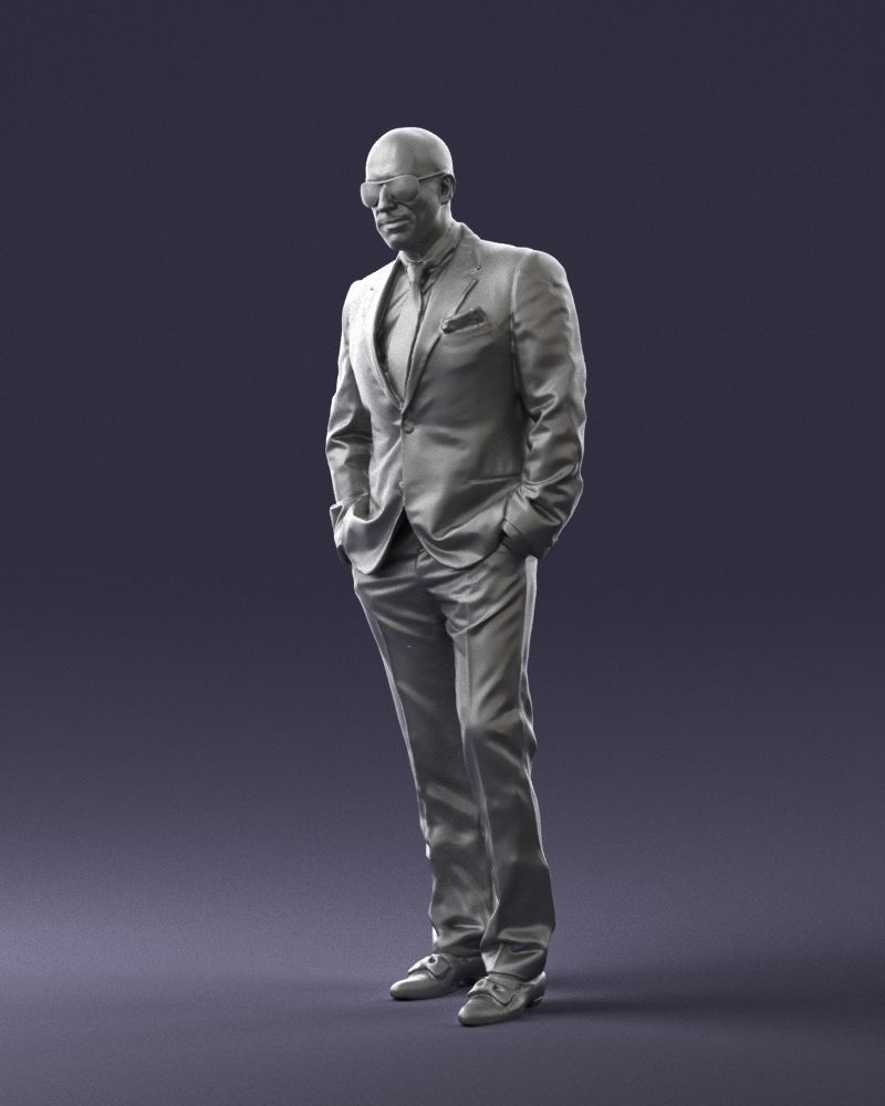 Man in black suit 0152 3D model_31