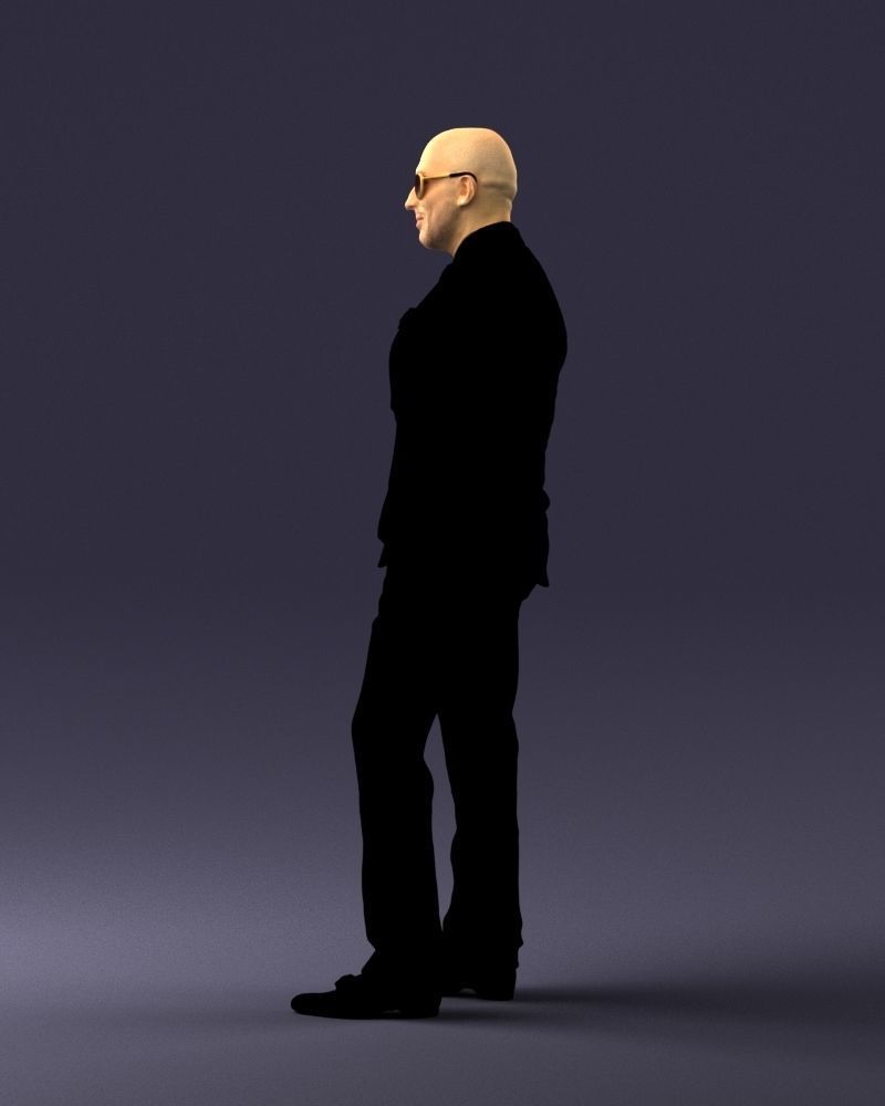 Man in black suit 0152 3D model_24