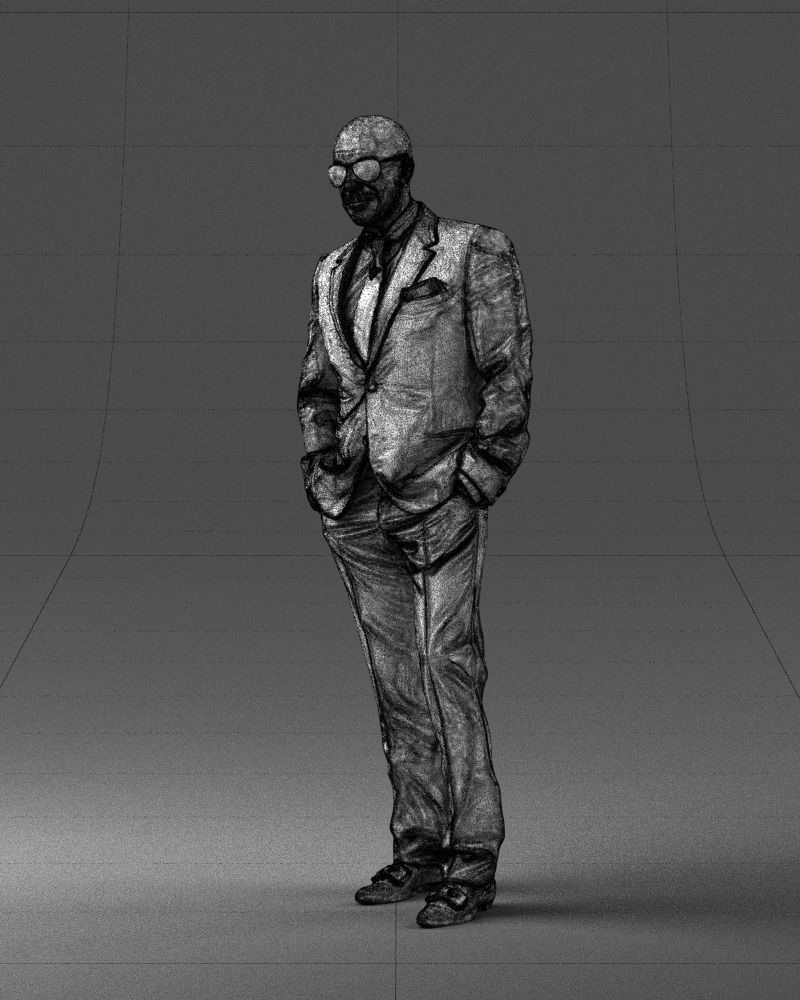 Man in black suit 0152 3D model_32