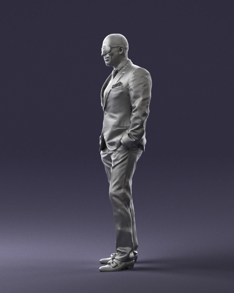 Man in black suit 0152 3D model_28