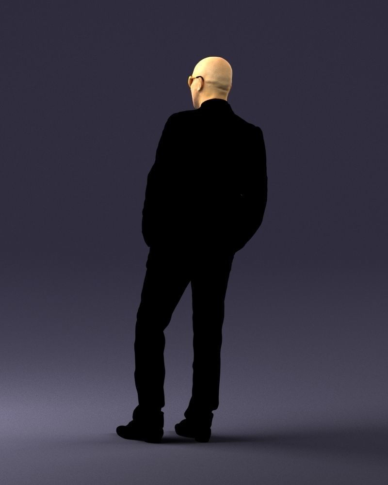 Man in black suit 0152 3D model_21