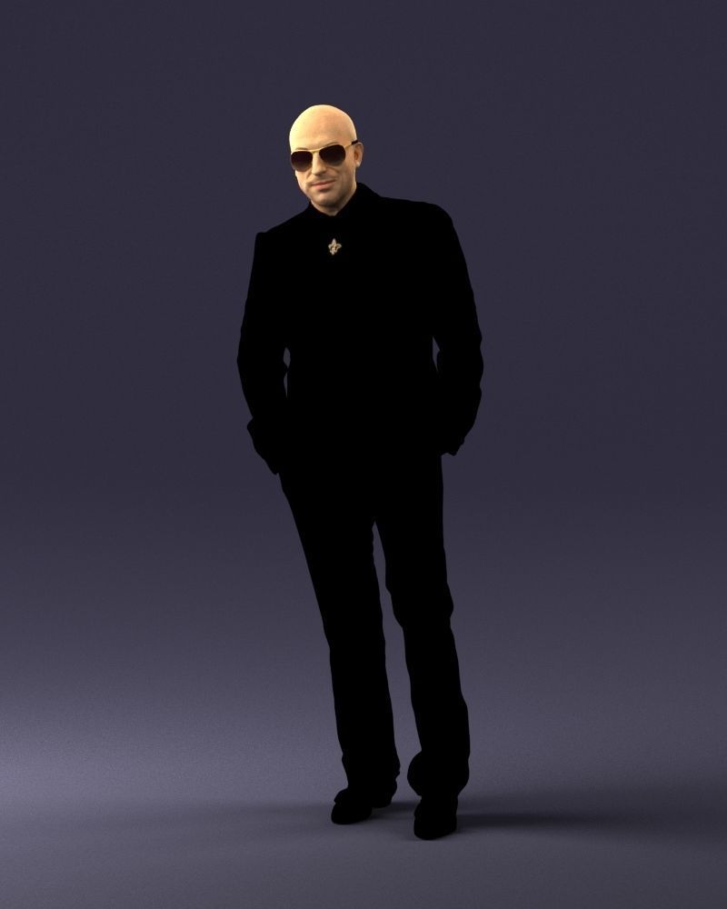 Man in black suit 0152 3D model_33