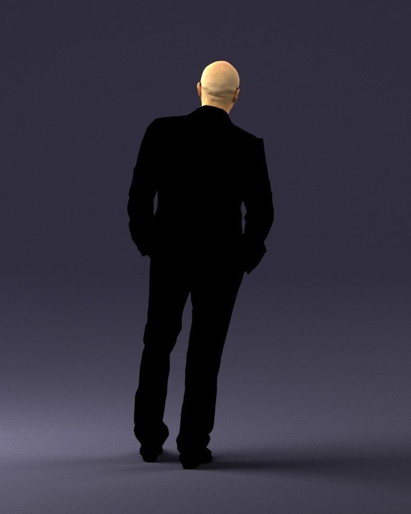 Man in black suit 0152 3D model_18