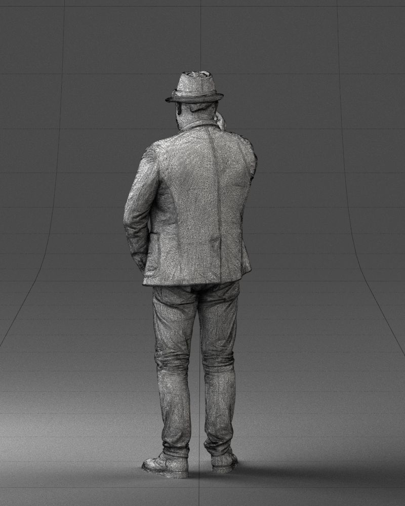 000041 Man With Hat 1213 3dp 3D print model_23