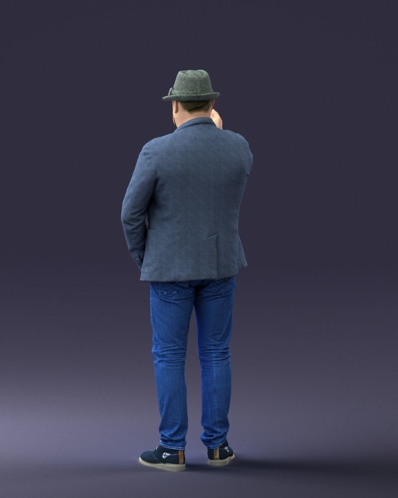 000041 Man With Hat 1213 3dp 3D print model_21
