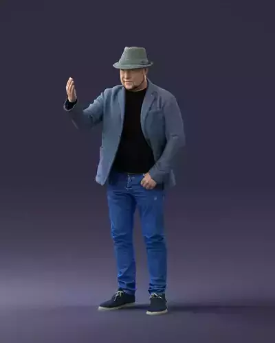 000041 Man With Hat 1213 3dp 3D print model