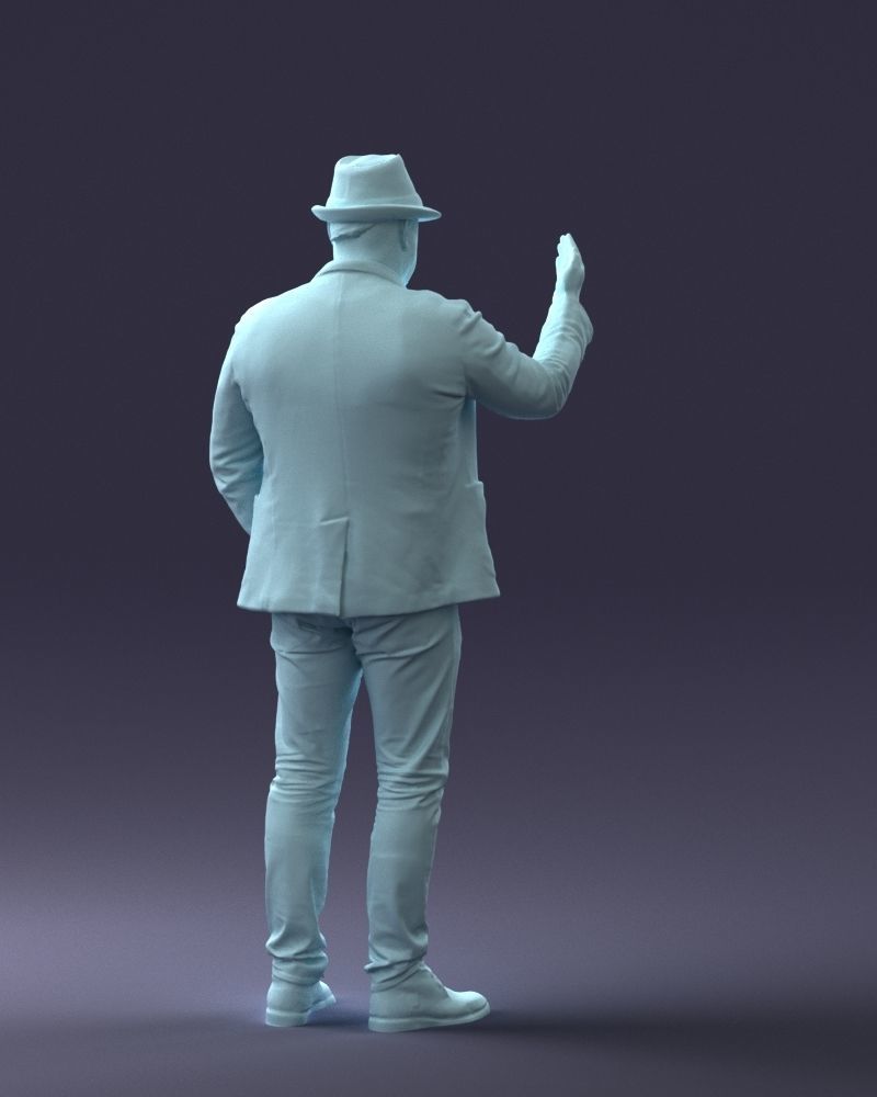 000041 Man With Hat 1213 3dp 3D print model_19