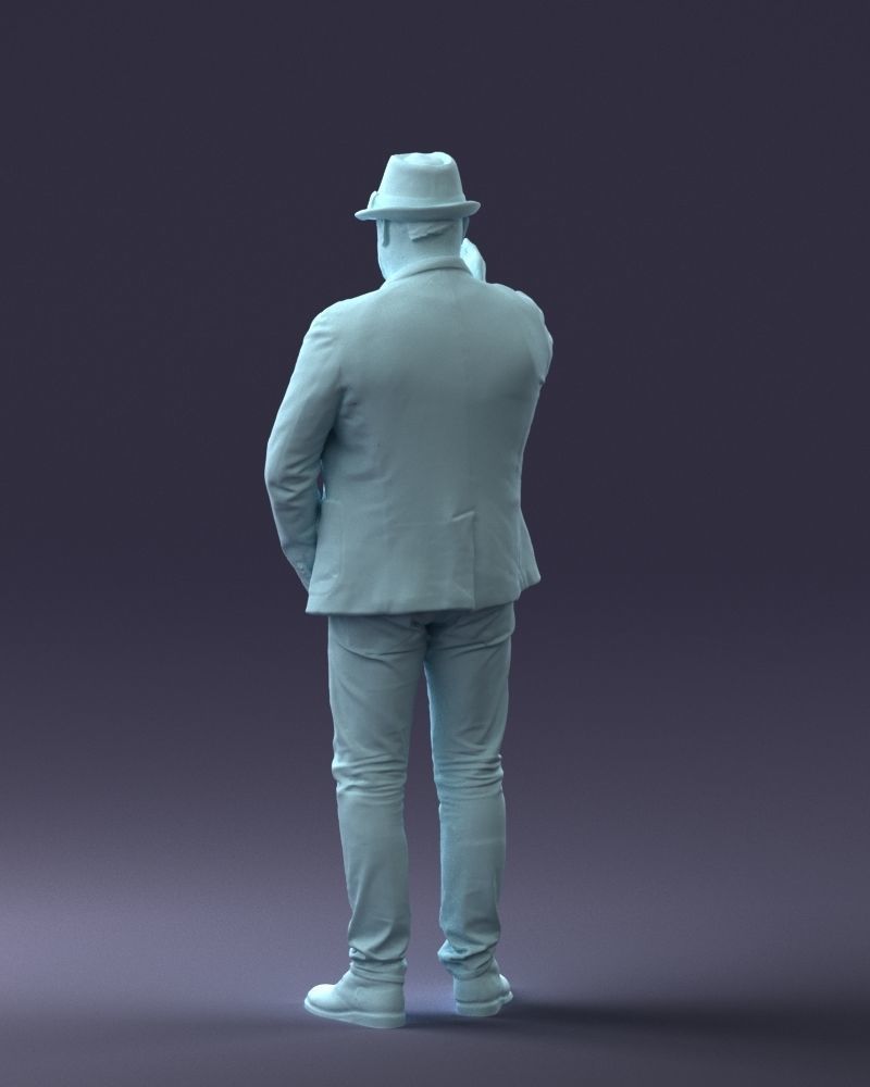 000041 Man With Hat 1213 3dp 3D print model_22