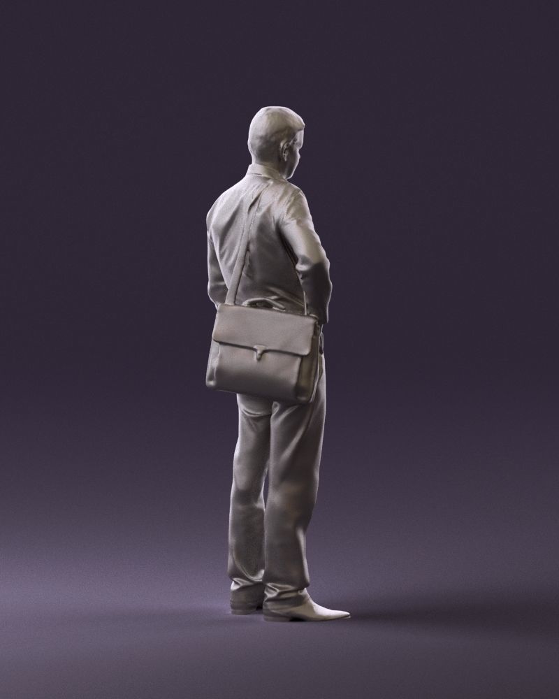 Man in checkered tshirt bag on side 0832 3D Print Ready 3D print model_10