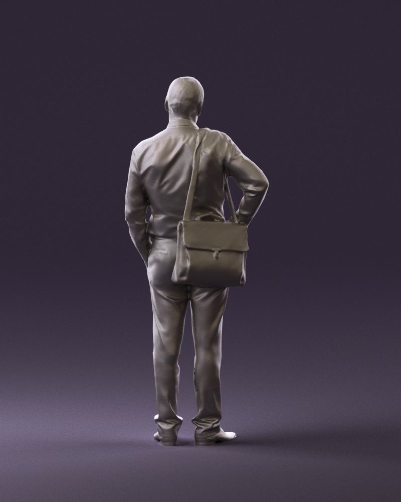 Man in checkered tshirt bag on side 0832 3D Print Ready 3D print model_12