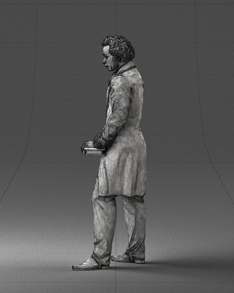 Statue of a poet from Russia 0314 3D model_17