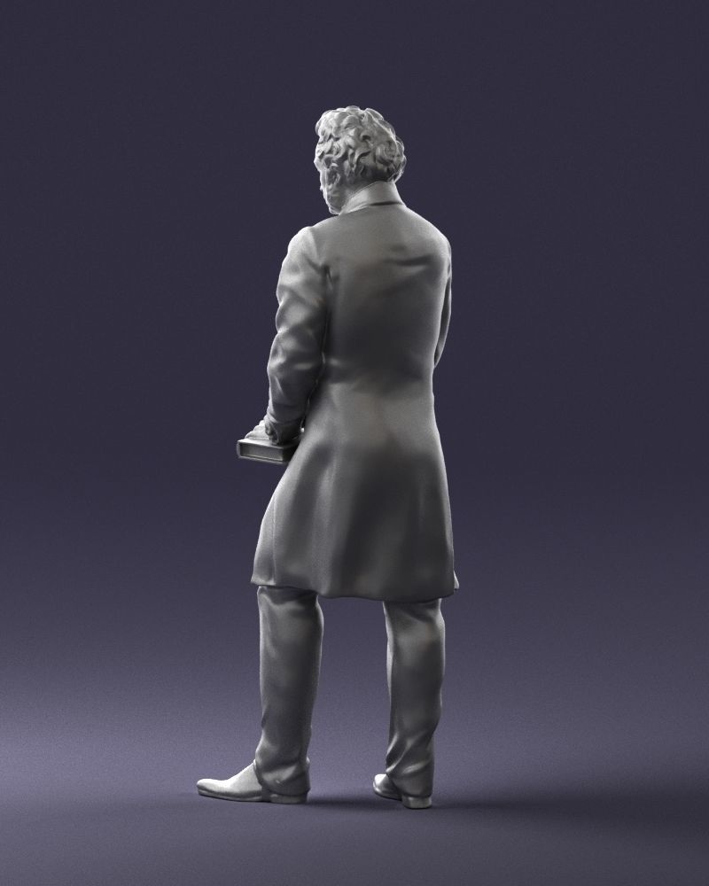 Statue of a poet from Russia 0314 3D model_14