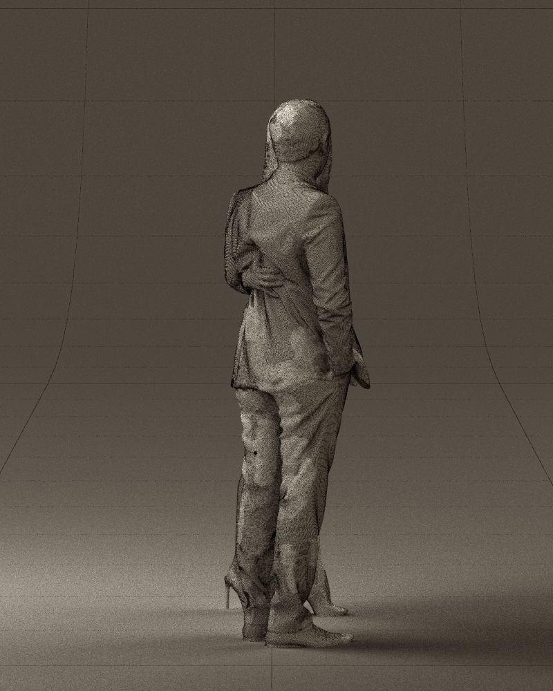 Man and woman in evening dresses 0591 3D model_14