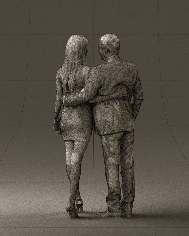 Man and woman in evening dresses 0591 3D model_20