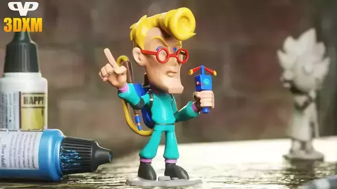 Egon Spengler Ghostbusters Chibi for 3D Printing STL ChibiSTL 
