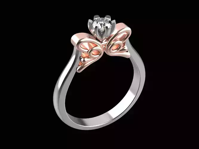 006 Engagement bow ring 025ct