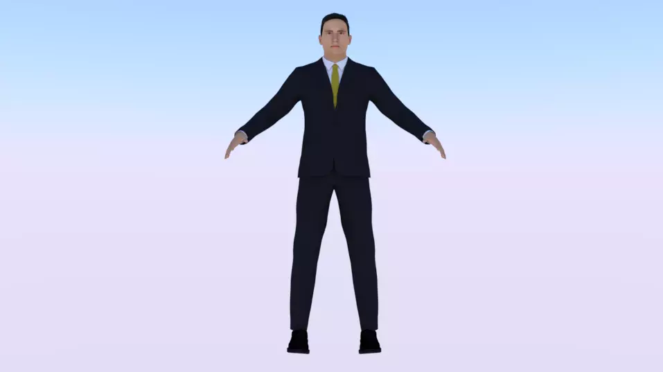 Businessman 03 Low-poly 3D model_0
